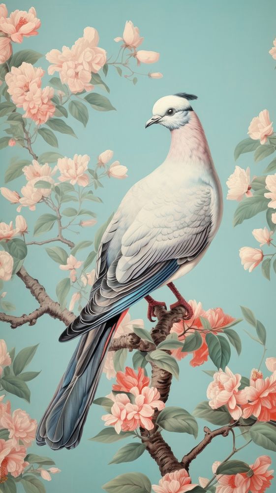 Wallpape pigeon painting animal bird.