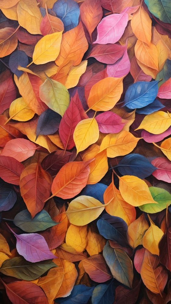 Autumn painting pattern plant.