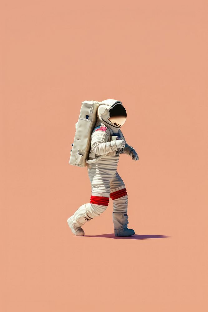 Astronaut walking standing figurine clothing.