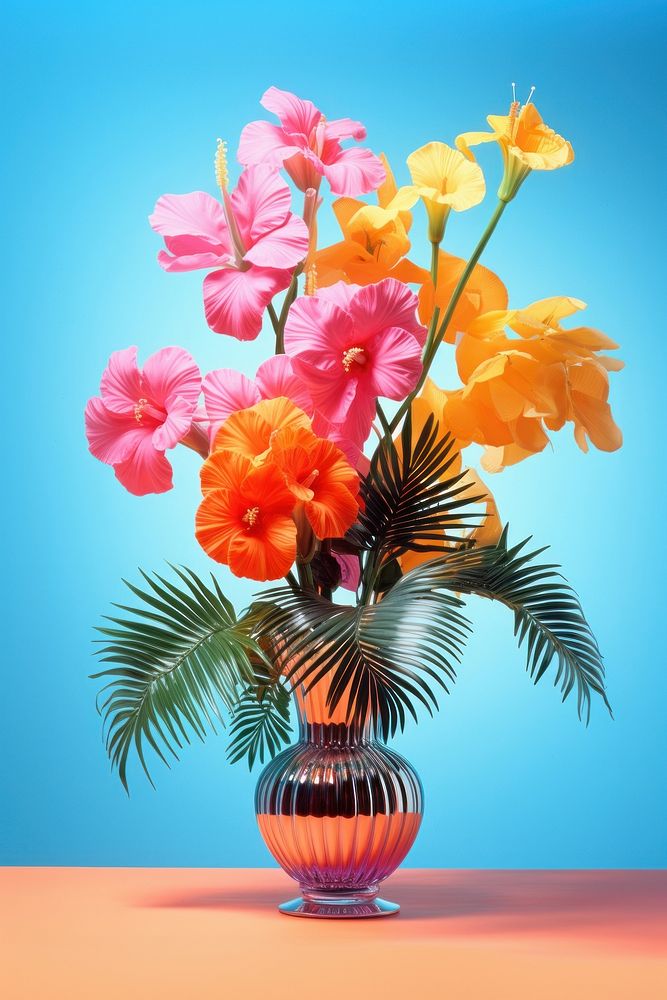 Flower vase art plant.