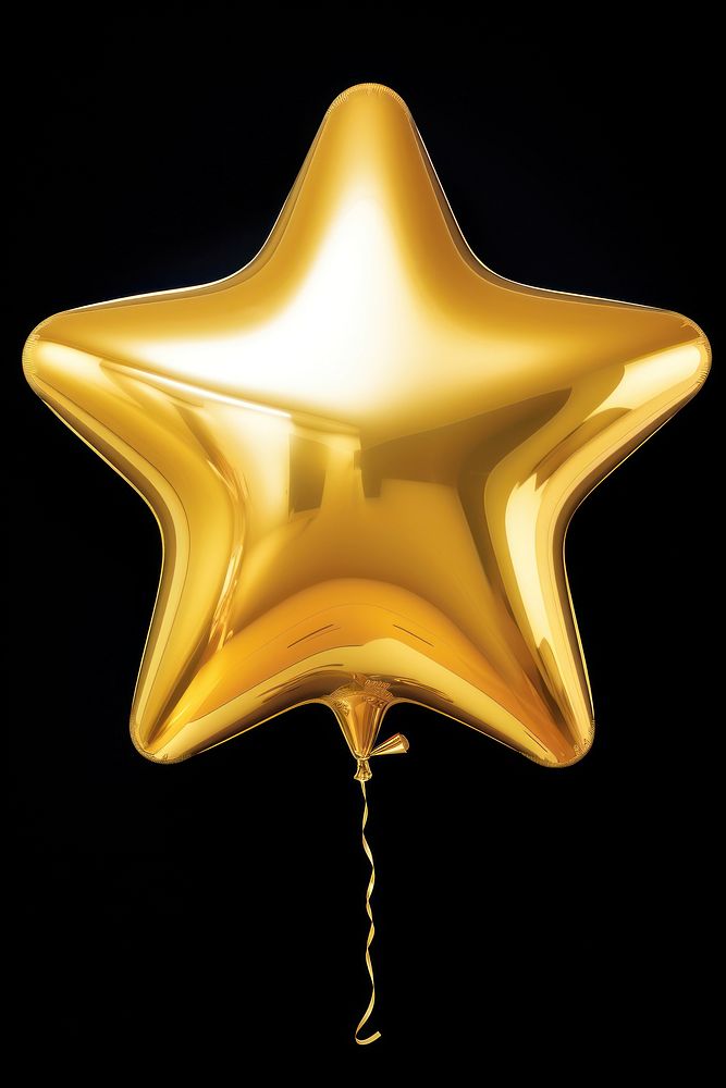 Gold star shape balloon celebration decoration fragility.