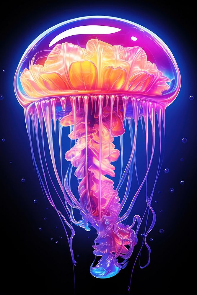 Jelly fish jellyfish invertebrate illuminated.