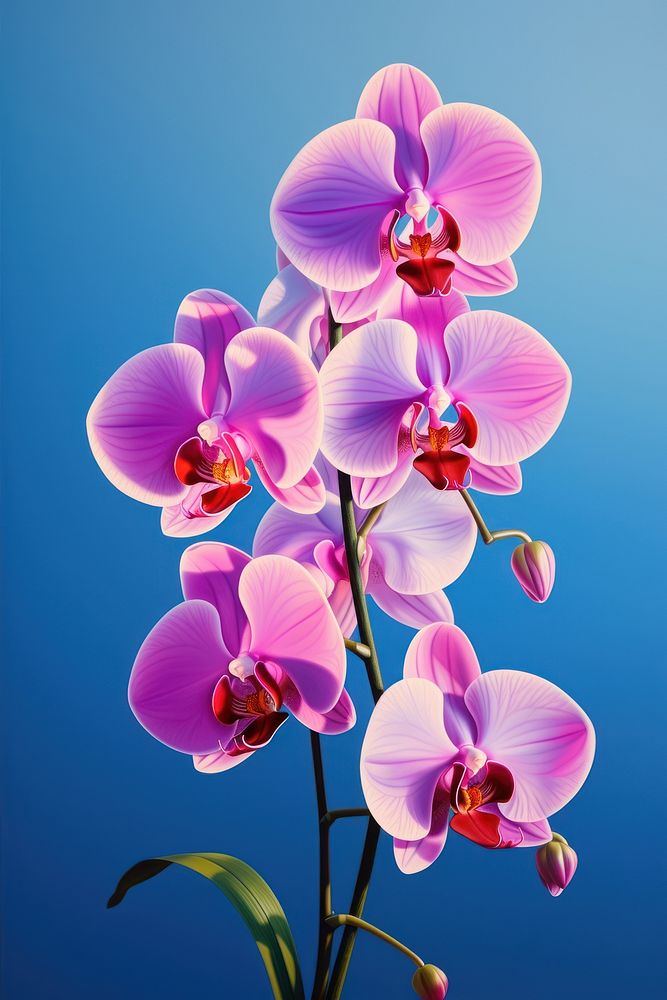 Orchid flowers isolated blossom plant inflorescence.