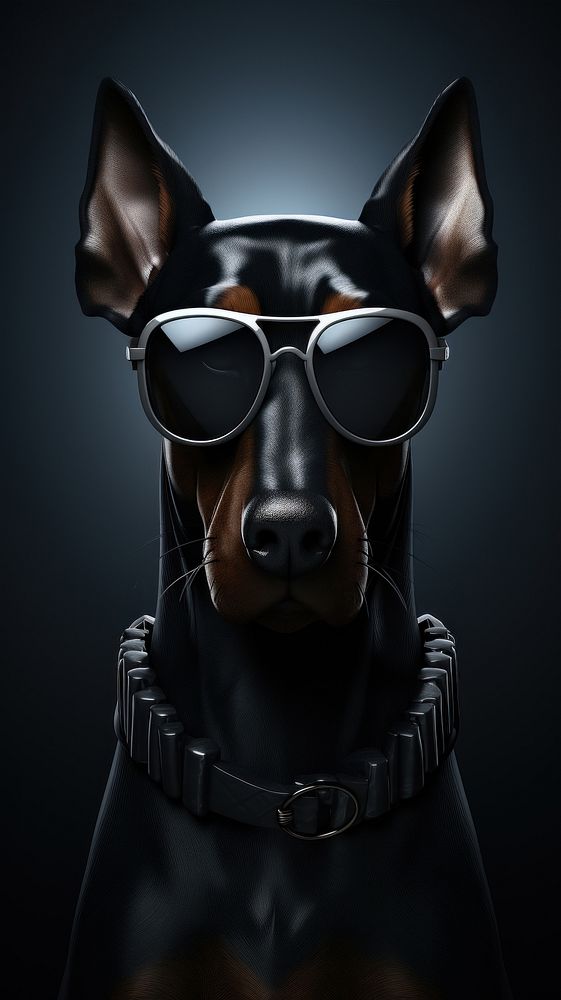 3D cartoon doberman glasses dog sunglasses.