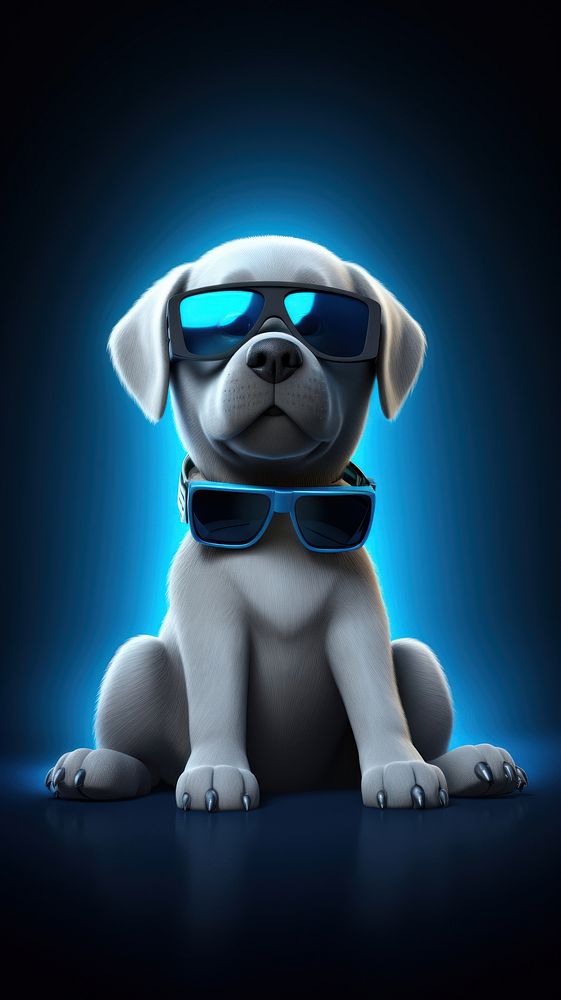 3D cartoon labrador retriever for glasses dog sunglasses.