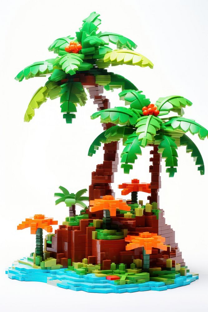 Tropical bricks toy creativity outdoors holiday.