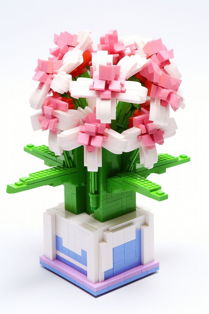 Lily bouquet bricks toy art flower plant.