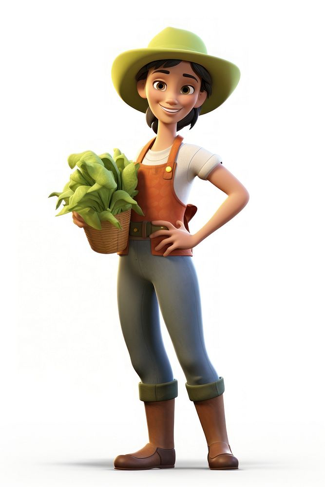 Vegetable female adult white background.