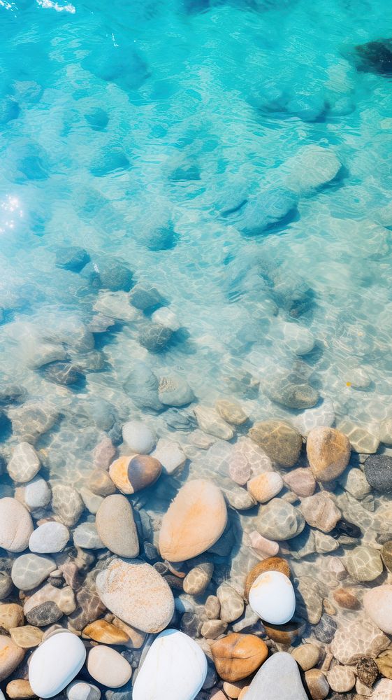 Pastel beach rocks underwater outdoors nature.