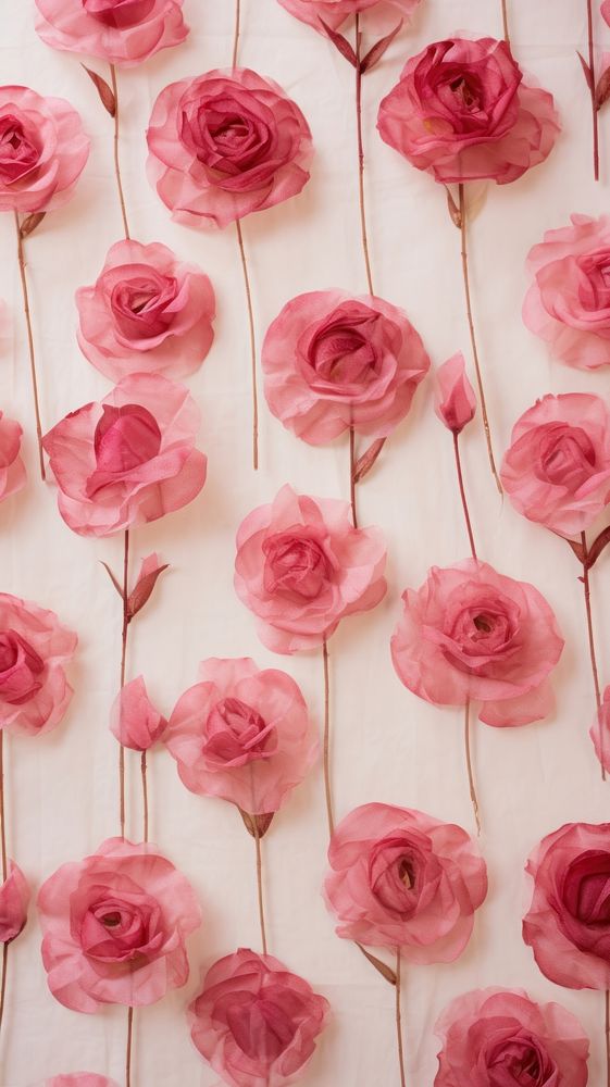 Real pressed pink roses pattern flower backgrounds.