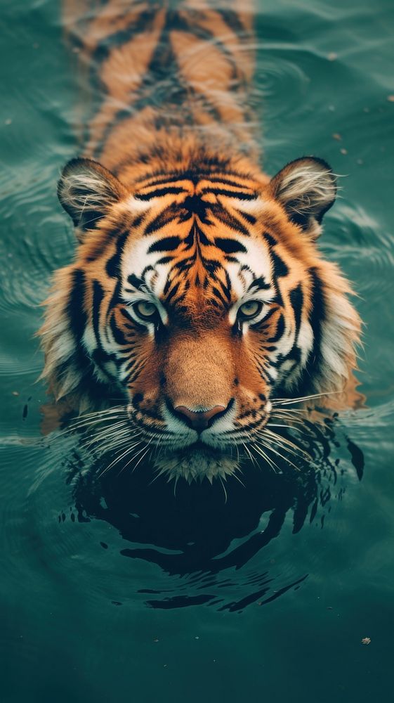 Aesthetic tiger wildlife animal mammal.