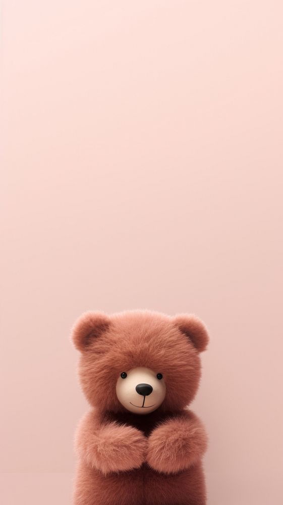 Aesthetic bear plush toy representation.