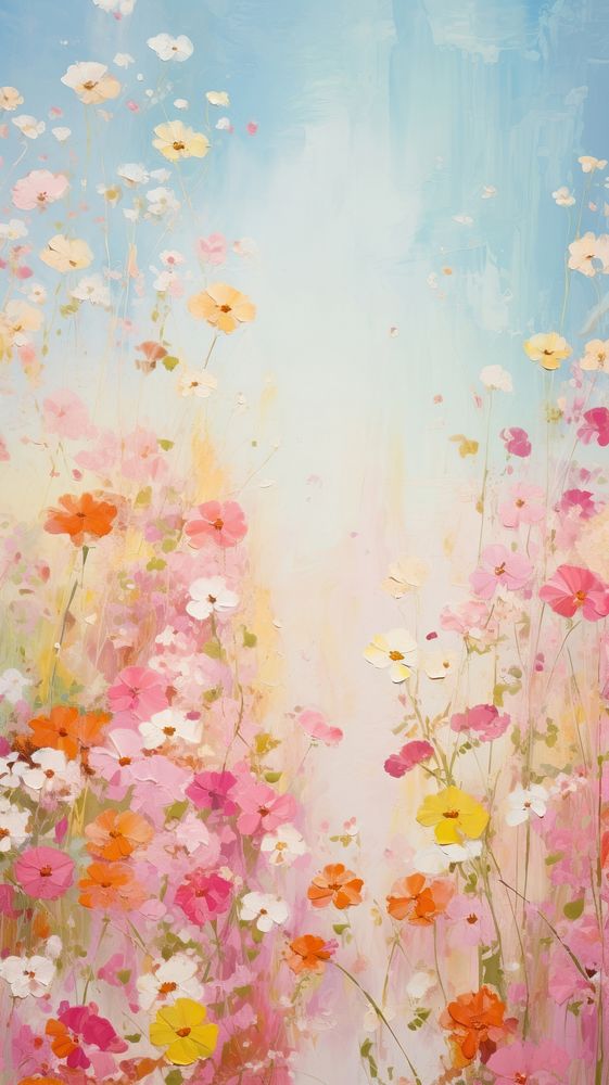 Abstract wallpaper painting outdoors blossom.