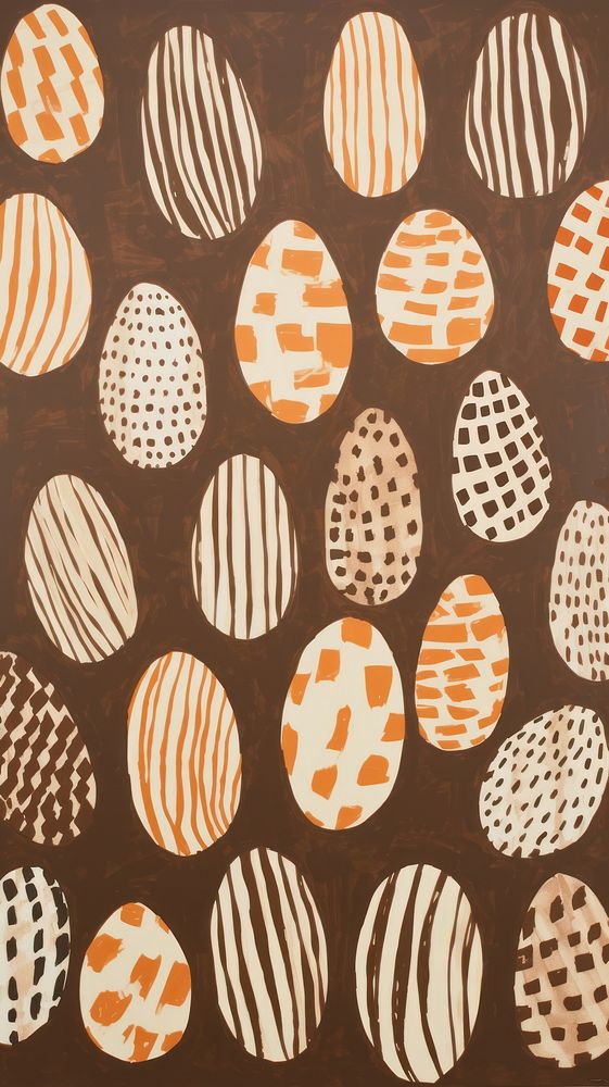Chocolate easter eggs pattern backgrounds repetition.