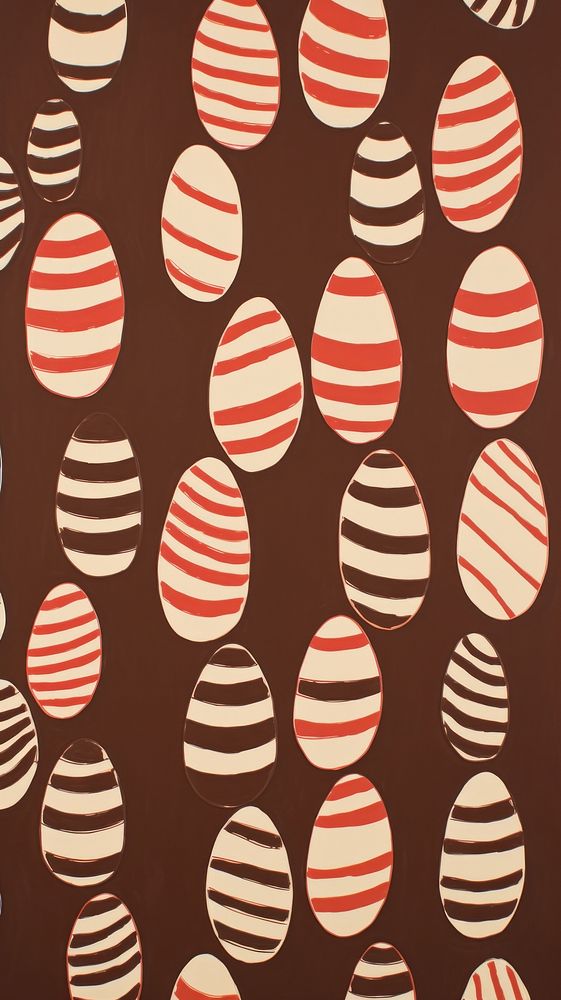 Chocolate easter eggs pattern backgrounds arrangement.