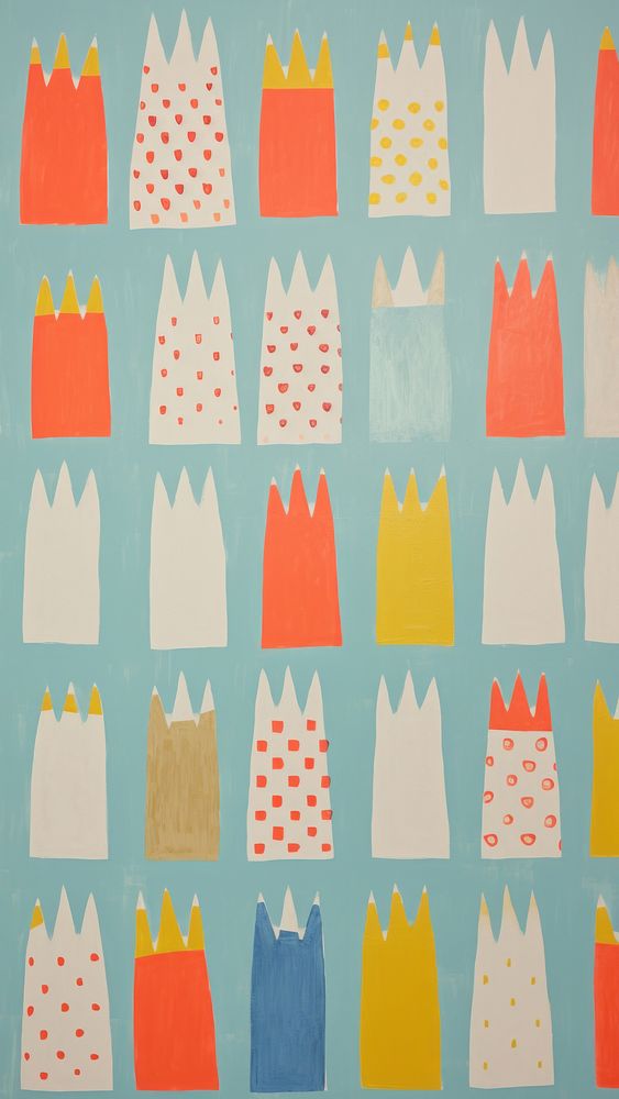Crowns backgrounds painting pattern.