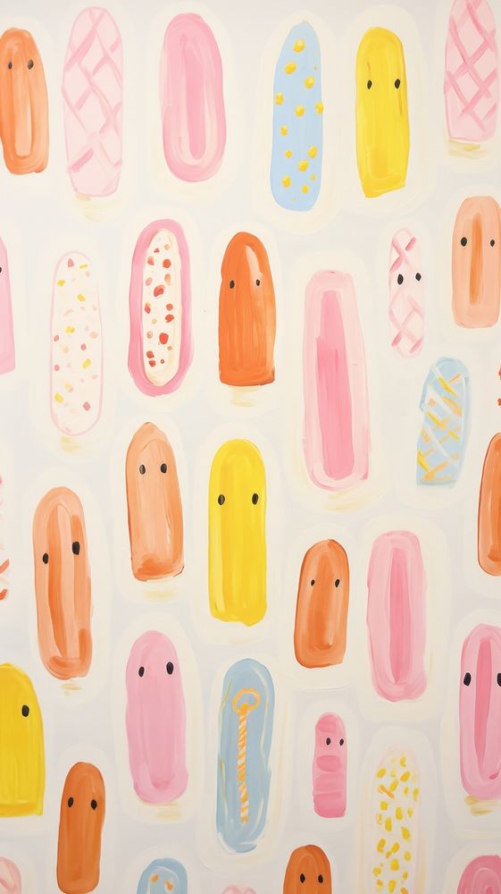 Cute sweet Eclairs backgrounds pattern representation.