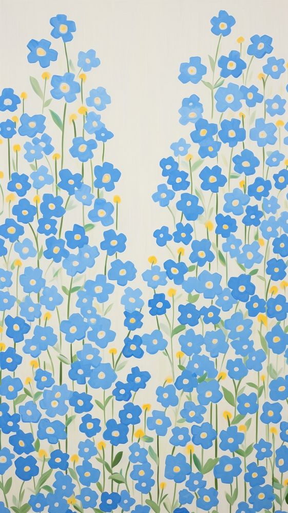 Forget me not flowers pattern backgrounds painting.