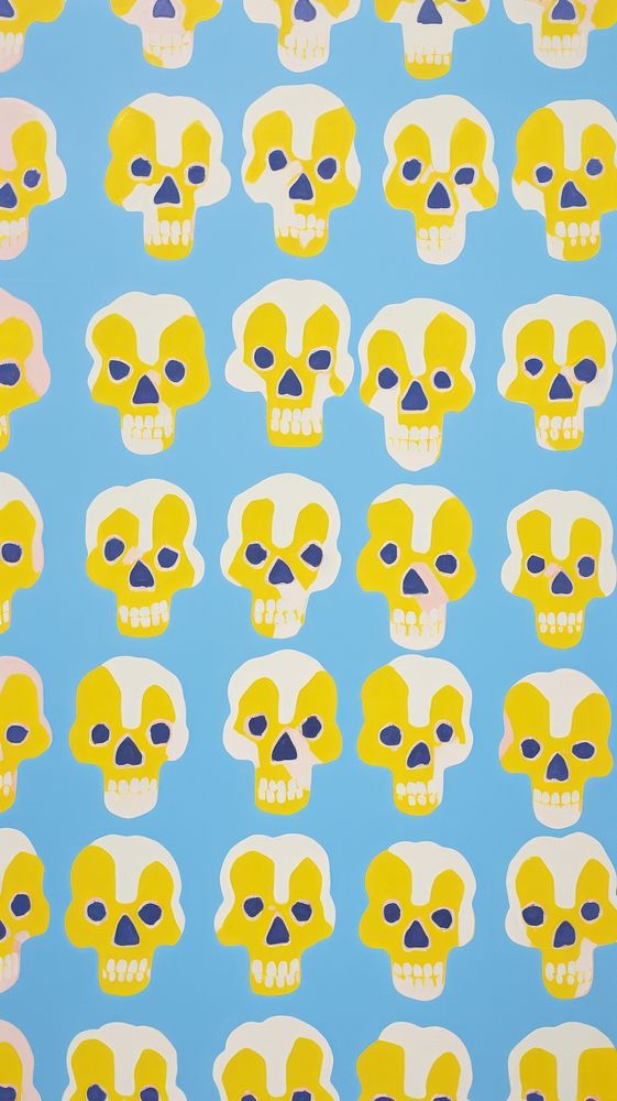 Jumbo pastel cute skulls pattern backgrounds representation.