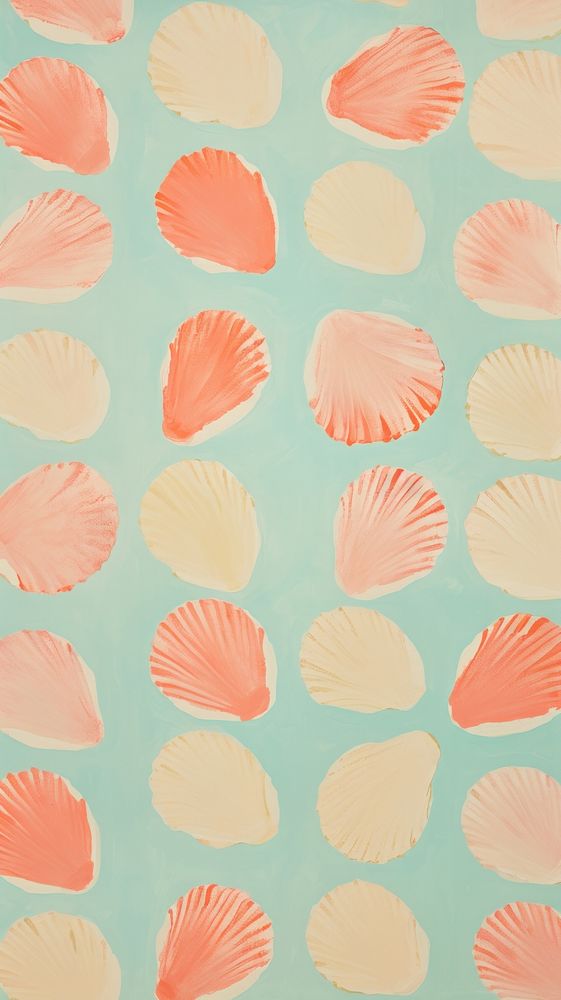 Pearl sea shells pattern backgrounds wallpaper.