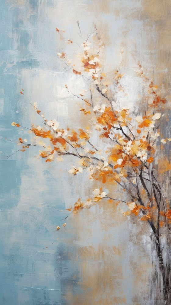 Abstract wallpaper painting autumn flower.