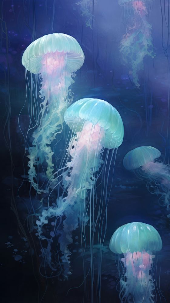 Abstract wallpaper jellyfish invertebrate translucent.