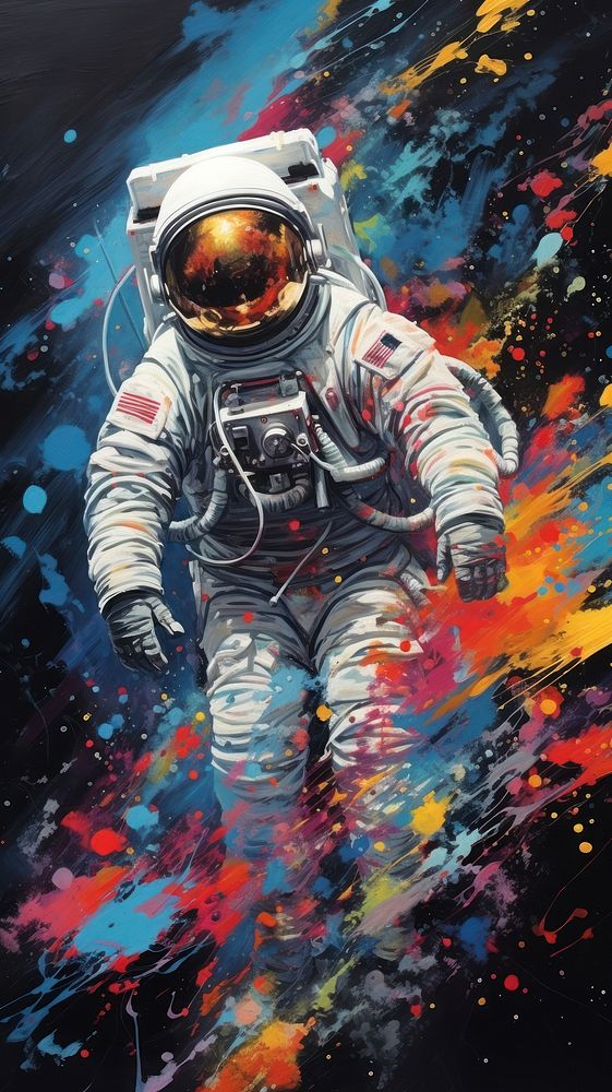 Abstract wallpaper astronaut space futuristic.