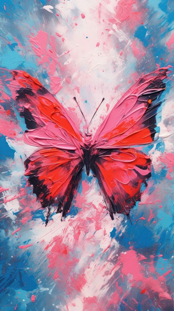 Abstract wallpaper butterfly painting animal.