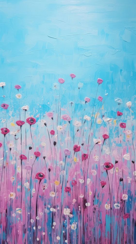 Abstract wallpaper flower painting outdoors.