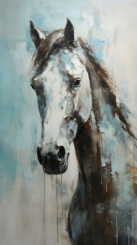 Abstract wallpaper horse painting animal.