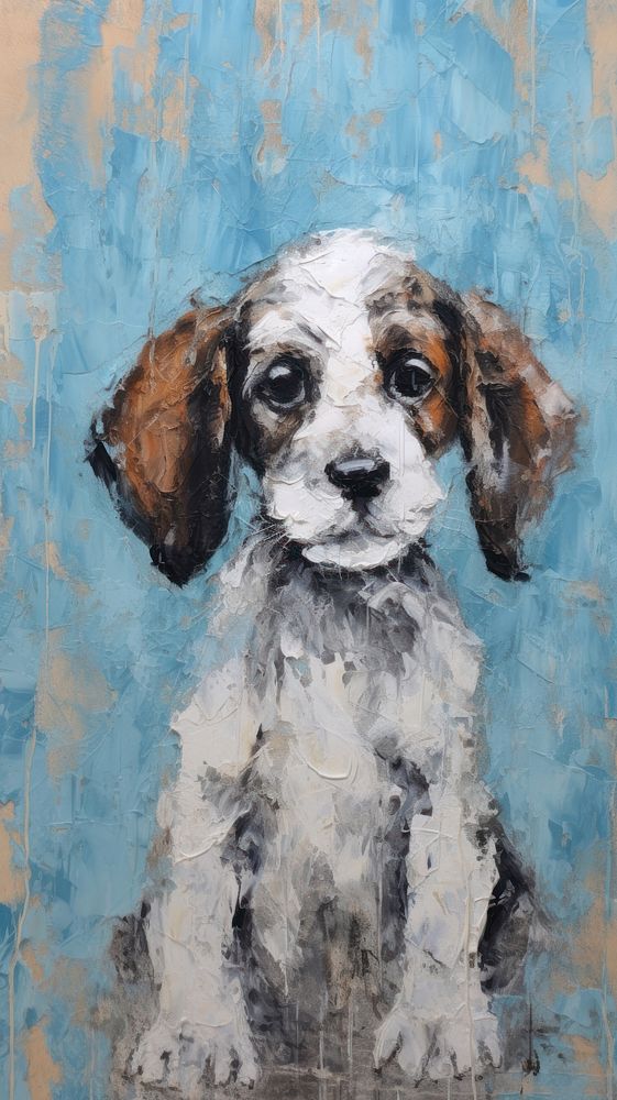 Abstract wallpaper puppy painting animal.