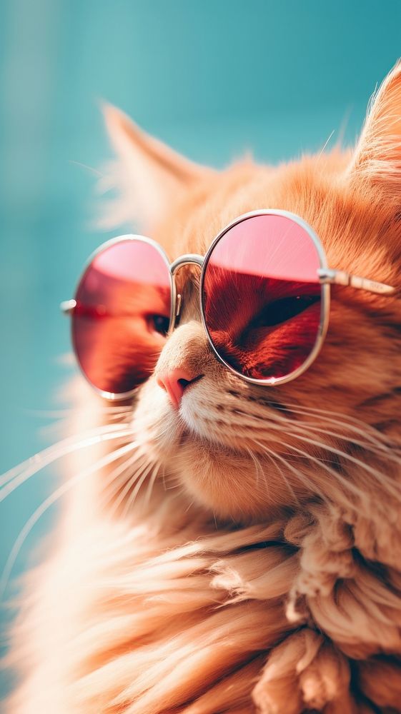 Cat sunglasses photography mammal.