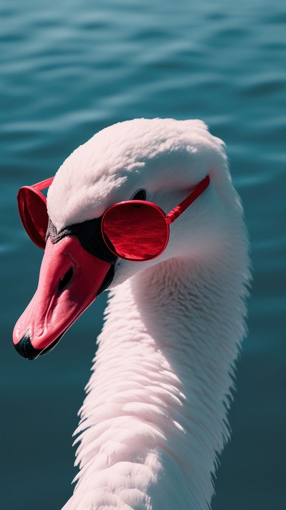 Swan glasses animal bird.