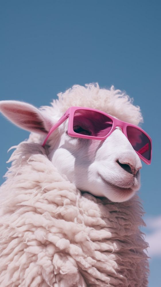 Sheep sunglasses animal mammal.