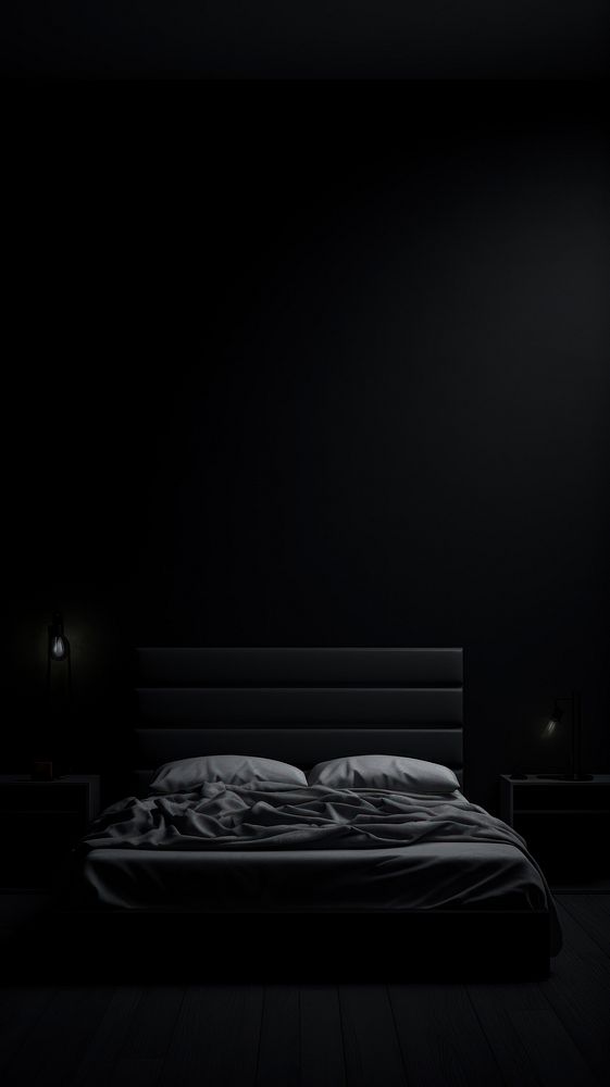 Black aesthetic wallpaper bedroom black furniture.