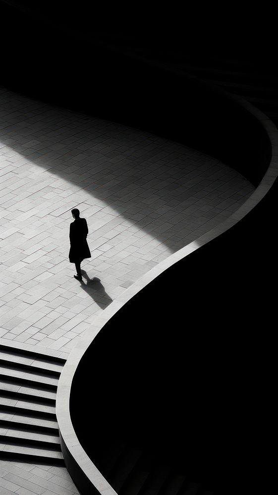 Photography of people walking architecture silhouette staircase.