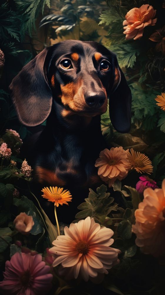 Dachshund flower dachshund animal.