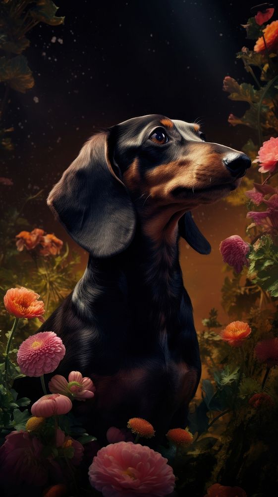 Dachshund flower dachshund animal.