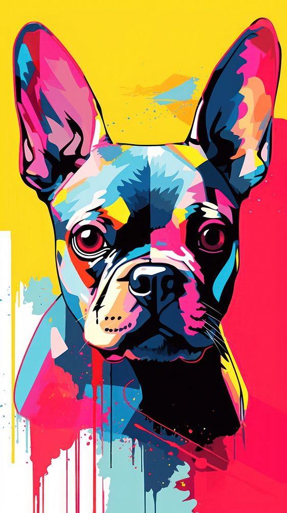 Dog abstract bulldog mammal.