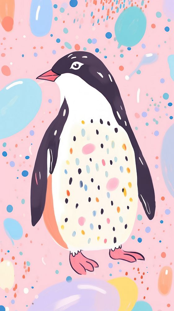 Penguin animal bird confetti.