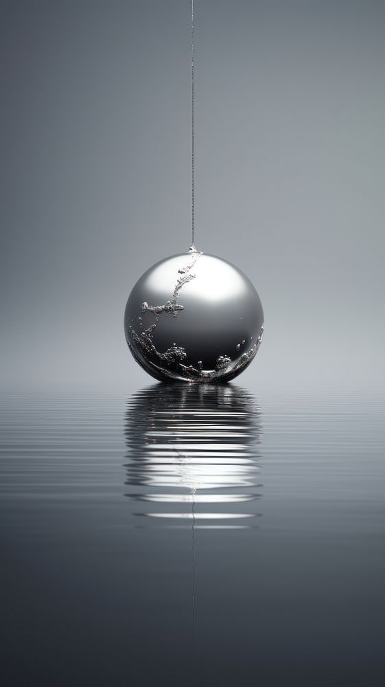 Cool wallpaper moon reflection sphere silver.