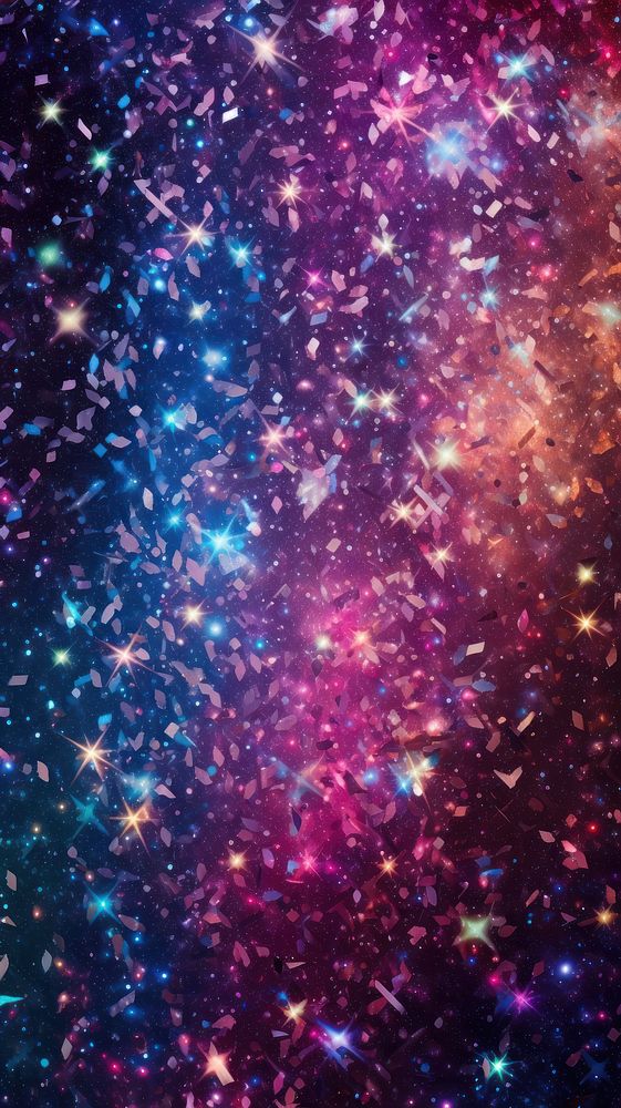 Glitter abstract constellation illuminated.