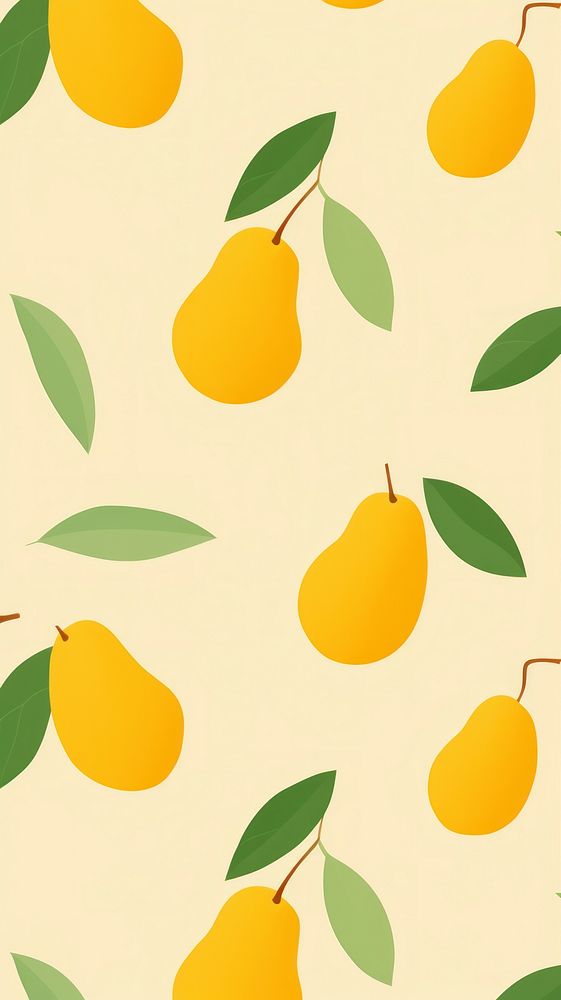Yellow mango wallpaper pattern fruit.