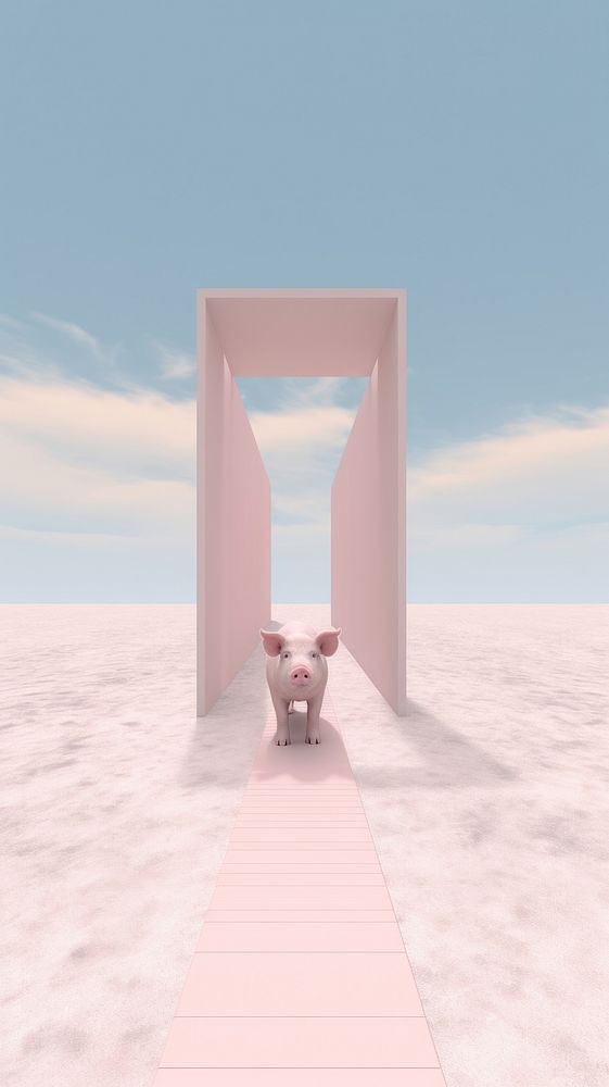 Pig mammal sky architecture.