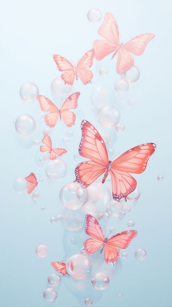 Butterflies and bubbles outdoors nature petal.