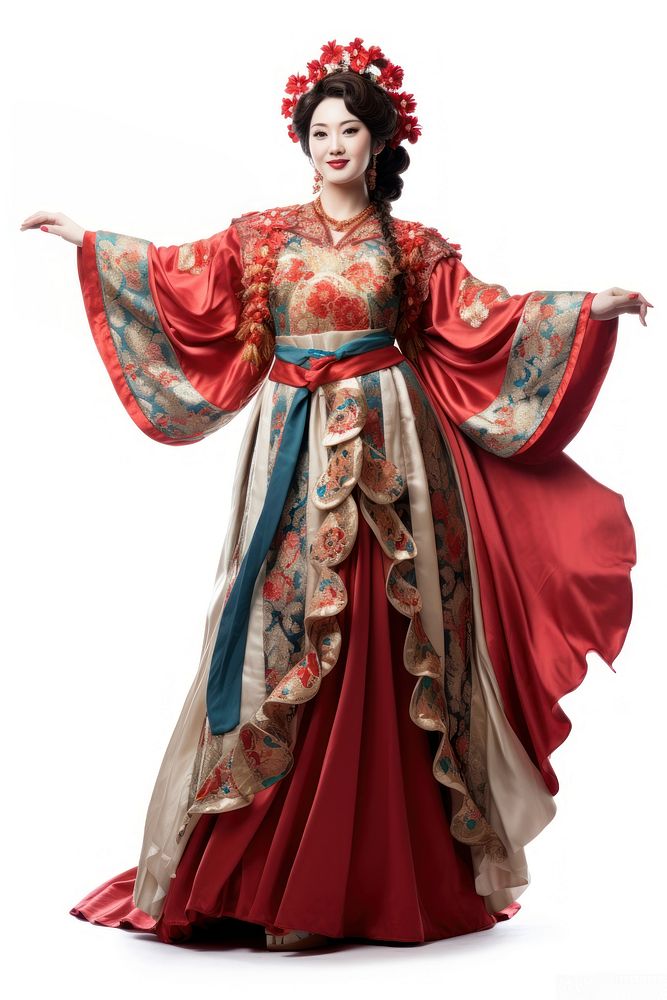 Chinese opera singer costume fashion dancing.