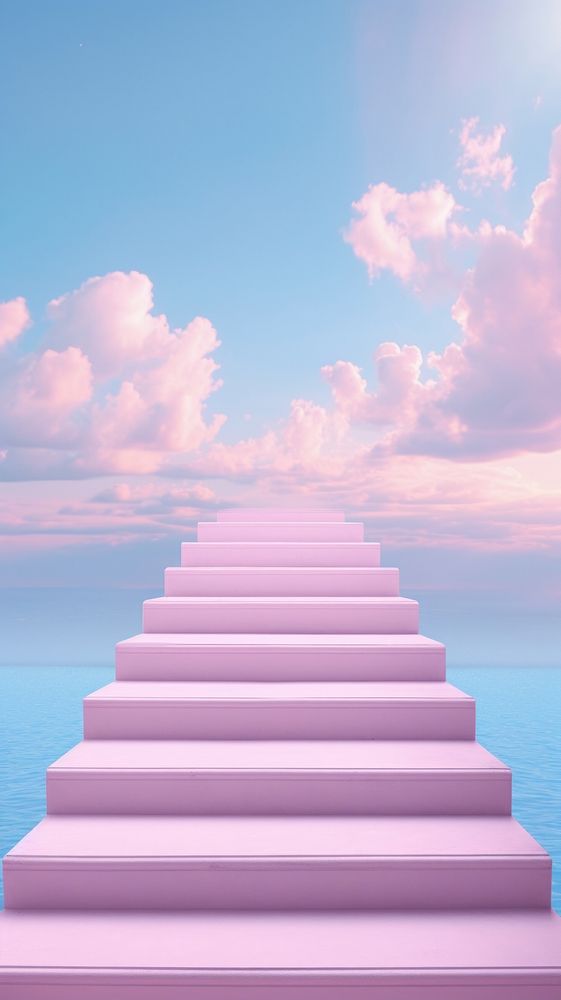 Pastel aesthetic wallpaper outdoors sky architecture.