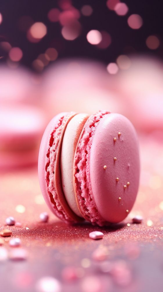 Cute macaron with pink macarons food confectionery.