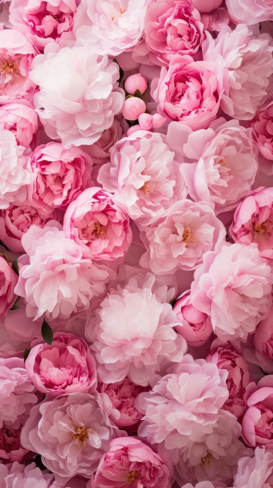 Pink peony flowers wall backgrounds blossom petal.