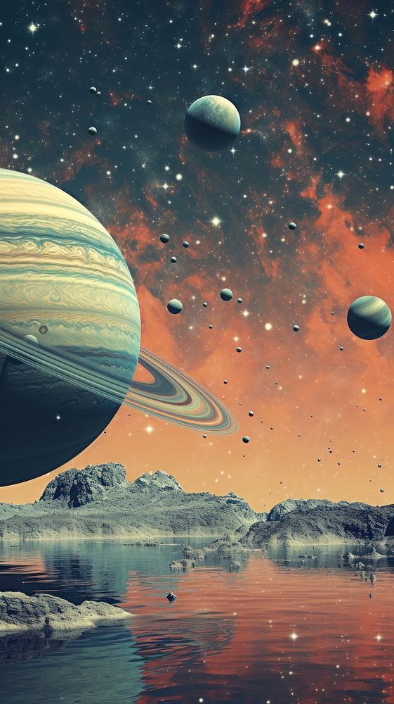 Cool wallpaper vintage seaport planet space astronomy.
